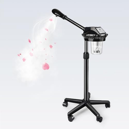 Professional Face Steamer, Adjustable Height and Angle, Facial Steamer Clean Skin Firming Pores and Moisturizing Suitable for a Beauty, Spa, at Home