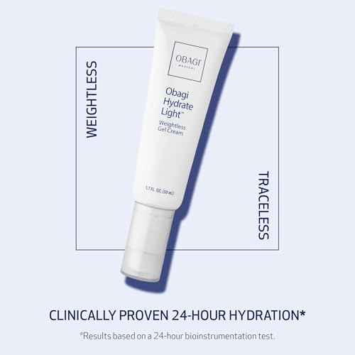 Obagi Hydrate Light Oil-Free Moisturizer – Fast-Absorbing, Lightweight Gel for Acne-Prone Skin – Non-Comedogenic, Hypoallergenic with Soothing Niacinamide, Glycerin & Ceramides for 24-Hour Hydration