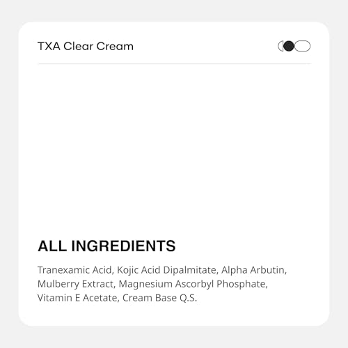 Cureskin Tranexamic Acid 10% Cream | 20,000 PPM Kojic Acid Dipalmitate, 15,000 PPM Alpha Arbutin, 100,000 PPM Tranexamic Acid | Dark spots, Freckle, Blemishes, Pigmentation (15g/0.5 Oz)