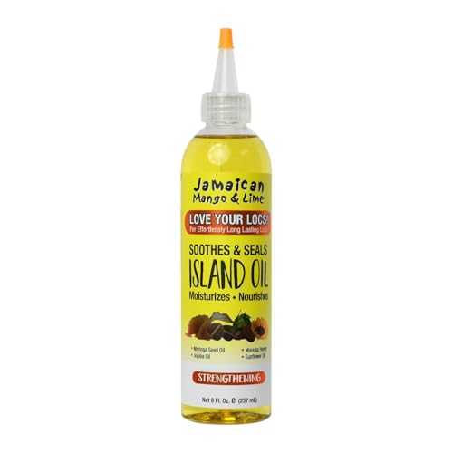 Jamaican Mango & Lime Love Your Locs Island Oil – Lightweight Non-Greasy Hair Oil for Locs, Braids, Twists & Natural Hair – Moisturizes, Strengthens & Soothes Dry Scalp 8 oz