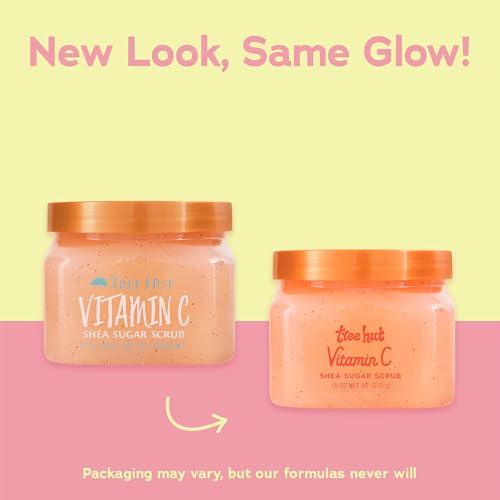 Tree Hut Vitamin C Shea Sugar Scrub, 18 oz, Ultra Hydrating and Exfoliating Scrub for Nourishing Essential Body Care