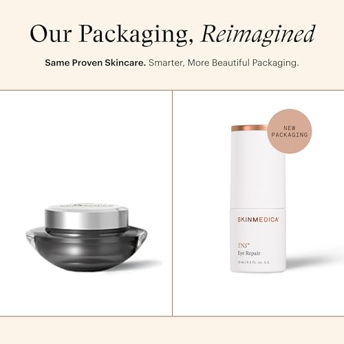 SkinMedica TNS Eye Repair Cream - Helps reduce the appearance of fine lines, wrinkles, and dark circles with a powerful blend of peptides, vitamins, and antioxidants, NEW PACKAGING, 0.5 Oz