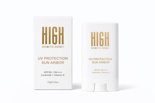 Sun Armor SPF 50 Facial Sunscreen Stick | Broad-Spectrum UVA & UVB Protection | Invisible Finish, Easy Touch-Ups | Vitamin E + Ceramides for Firm, Smooth Skin | Travel-Friendly SPF, HCA