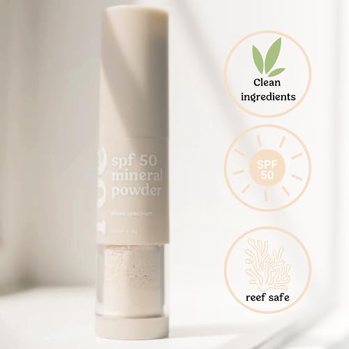 Roe Wellness- Kids SPF 50 Brush On Mineral Sunscreen Powder EWG, Reef-Friendly, Easy to Apply for Kids, Babies & Parents