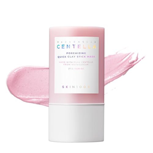 SKIN1004 Poremizing Quick Clay Stick Mask 0.95oz, 27g, Korean Face Treatment for Pore Minimizing, Pink Clay Mask with Himalayan Pink Salt & Madagascar Centella for Skin Softness, Korean Skin Care
