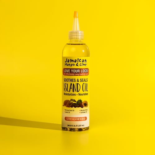 Jamaican Mango & Lime Love Your Locs Island Oil – Lightweight Non-Greasy Hair Oil for Locs, Braids, Twists & Natural Hair – Moisturizes, Strengthens & Soothes Dry Scalp 8 oz