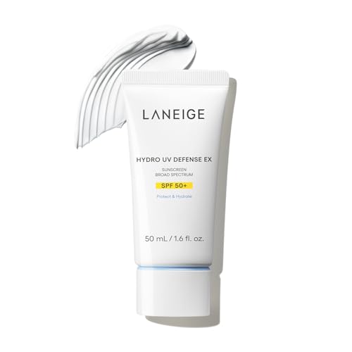 LANEIGE Hydro UV Defense Sunscreen SPF 50+ Hypoallergenic & Dermatologist-Tested Korean Broad Spectrum Sun Protection with No White Cast