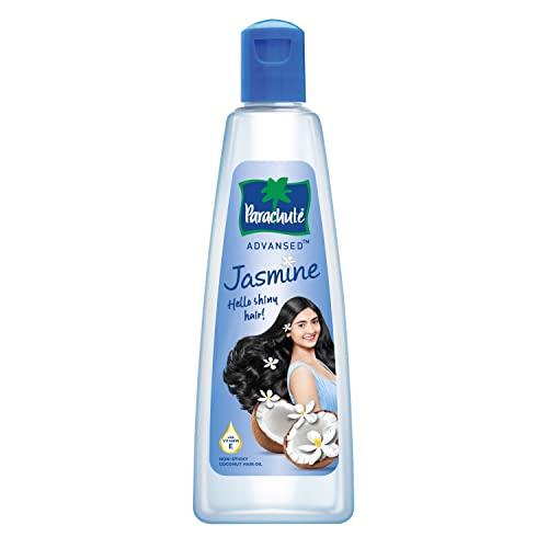Parachute Advansed Jasmine Enriched Coconut Hair Oil with Vitamin-E | For Scalp Nourishment| Stronger, Softer, Silkier Hair | Indian Hair Oil | All Hair Types| 10.1 Fl.oz