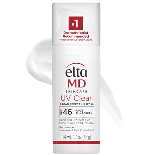 EltaMD UV Clear Face Sunscreen SPF 46, Oil-Free Sunscreen with Zinc Oxide, Dermatologist Recommended