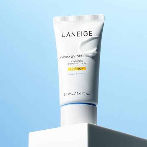 LANEIGE Hydro UV Defense Sunscreen SPF 50+ Hypoallergenic & Dermatologist-Tested Korean Broad Spectrum Sun Protection with No White Cast