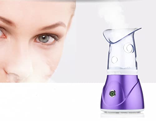 Facial Steamer,Nano Ionic Face Steamer for Home Facial,Face Sauna Spa Sinuses Moisturizing Cleansing Pores for for Women Moisturizing Home SPA (Blue) (Purple-1)