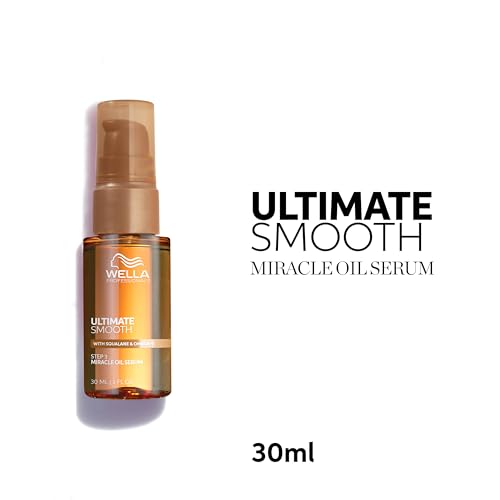 Wella Professionals ULTIMATE SMOOTH Miracle Oil Serum for Dry, Dull & Frizzy Hair | Nourishes, Smooths & Adds a Silky Shine | With Squalane & Omega 9 | Heat Protectant | Color Safe