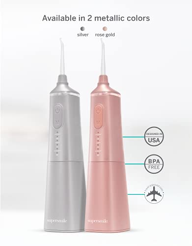 Supersmile Professional Zina Water Flosser, Rechargeable Cordless Teeth and Gum Flosser