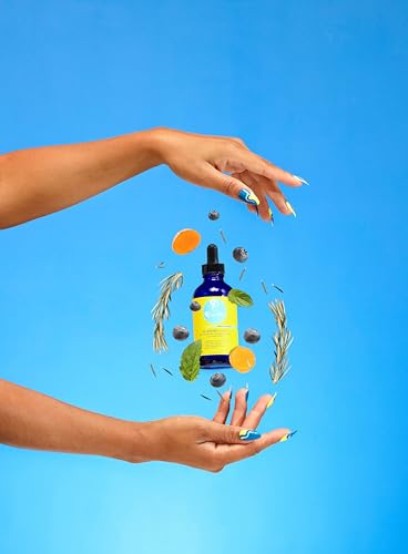 Curls Blueberry Bliss Blueberry & Mint Hair and Scalp Strengthening Oil - 4 oz, Root-Penetrating Hair Oil with Turmeric, Rosemary & Pumpkin Seed Oil, Hair and Scalp Treatment Oil, All Hair Types