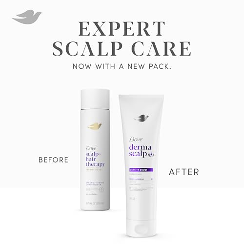 Dove Derma Scalp Density Boost Conditioner 1 ct With Lamellar Serum, Glycerin And Zinc + Peptides For Hair Loss And Breakage 9 oz