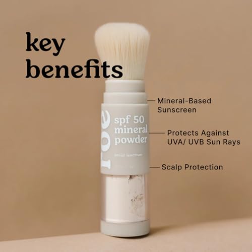 Roe Wellness- Kids SPF 50 Brush On Mineral Sunscreen Powder EWG, Reef-Friendly, Easy to Apply for Kids, Babies & Parents