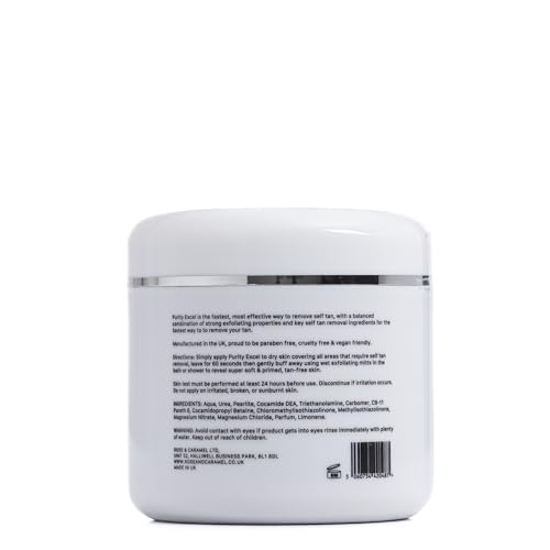 Rose & Caramel Purity Excel 60 Second Miracle Express Self Tan Remover & Exfoliating Tan Eraser Body Scrub 14.89 Fl Oz (440ml)