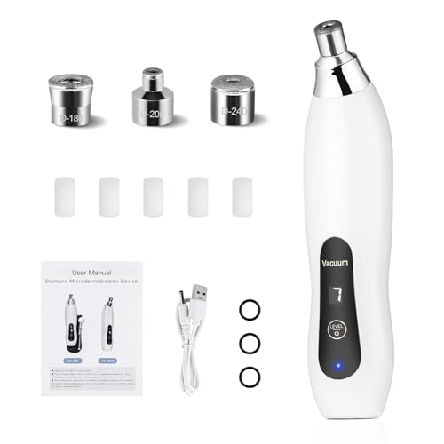Diamond Microdermabrasion Machine, 7 Suction Modes Professional Microdermabrasion Machine, 60KPg Blackhead Remover Portable Microdermabrasion Device for Personal Home Travel Use