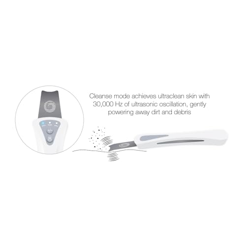 Bio-Therapeutic bt-Micro Fusion Ultrasonic Skin Exfoliation. Smooth Skin, Clear Congestion, Superior Blackhead Extraction, 3 Modes 2 Power Levels, Stainless Steel Applicator, Rechargeable