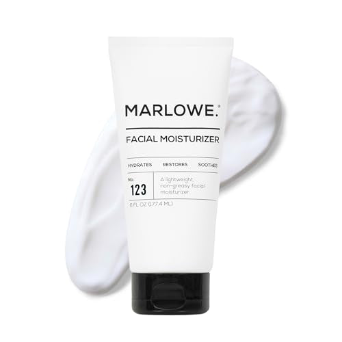 MARLOWE. No. 123 Facial Moisturizer 6 oz, Daily Face Lotion with Aloe Vera & Green Tea Extract, Hydrates, Nourishes, Restores & Soothes, Lightweight, Non-Greasy, Fresh Aloe Citron Scent