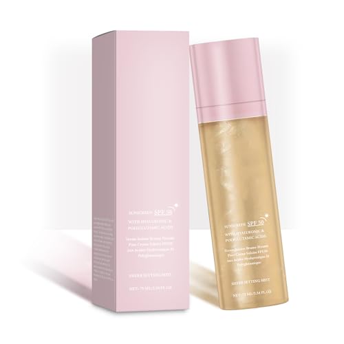 SPF Setting Spray for Face & Body - Sheer Sunscreen Mist SPF 50, Makeup-Friendly Setting Mist with Hydrating Glow, Reef-Safe & Non-Greasy for Beach, Wedding, Daily Wear (1)