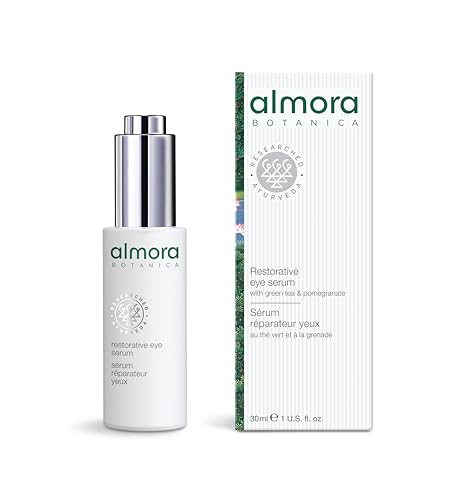 Almora Botanica Restorative Eye Serum, 30mL | Brightening & Firming Eye Treatment | Reduces Dark Circles, Puffiness & Fine Lines | Nutrient-Rich, Collagen-Activating Formula | Clean, Vegan Skincare