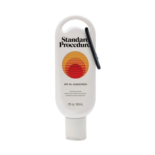 Standard Procedure. SPF 50+ Sunscreen, Travel-Size Broad Spectrum Face & Body Sunblock, 4HR Water Resistant, Organic Chemical Formula, 2 oz