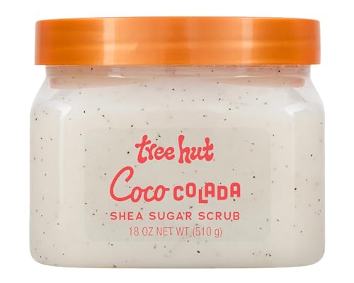 Tree Hut Coco Colada Shea Sugar Scrub, 18 oz, Ultra Hydrating and Exfoliating Scrub for Nourishing Essential Body Care