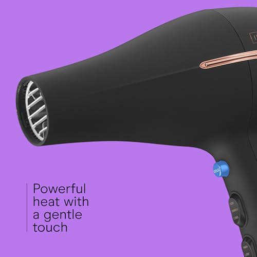 INFINITI PRO by CONAIR Hair Dryer, 1875W Blow Dryer with Diffuser and Concentrator, Ceramic Technology, 3 Heat & 2 Speed Settings, Cold Shot Button, Black