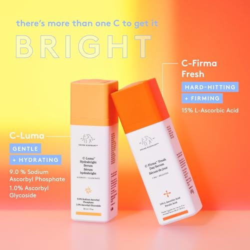 Drunk Elephant C-Firma Fresh Day Serum - 28 ml/.94 fl oz - 15% Illuminating Vitamin C - Clean Clinical Skincare - Cruelty-Free - Dermatologist-Tested - Free of Essential Oils, Silicones, and Fragrance