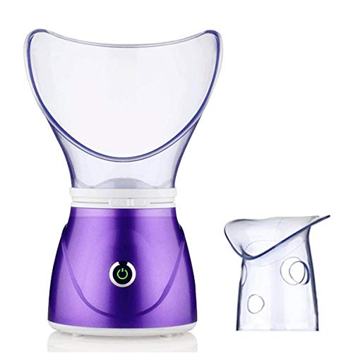 Facial Steamer,Nano Ionic Face Steamer for Home Facial,Face Sauna Spa Sinuses Moisturizing Cleansing Pores for for Women Moisturizing Home SPA (Blue) (Purple-1)