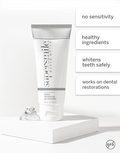 Supersmile Extra White Professional Whitening Accelerator - Enamel-Safe Teeth Whitening Gel - Effectively Lifts Deep-Set Stains Without Sensitivity - 7 oz
