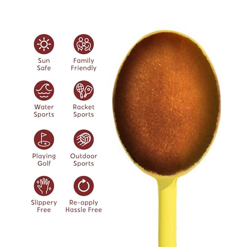 SunSafe Brush Sunscreen Applicator SPF Brush for Easy, Mess-Free Sun Protection - Portable, Family Friendly, Protects Face & Body