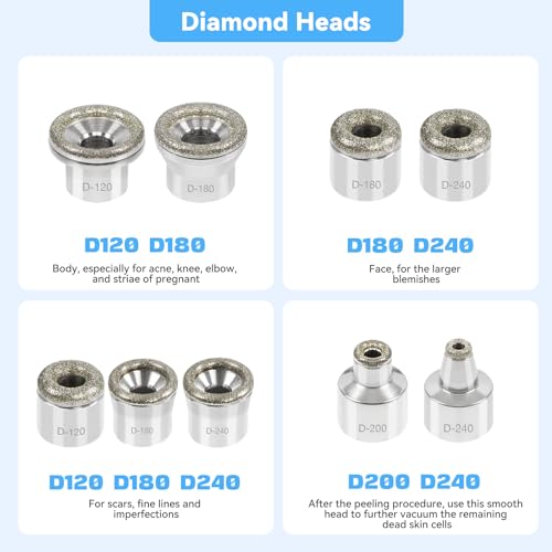 Upgraded Diamond Micro-Dermabrasion Facial Machine, Professional Facial Deep Cleasing Tool, Home Use Facial Skin Care Equipment