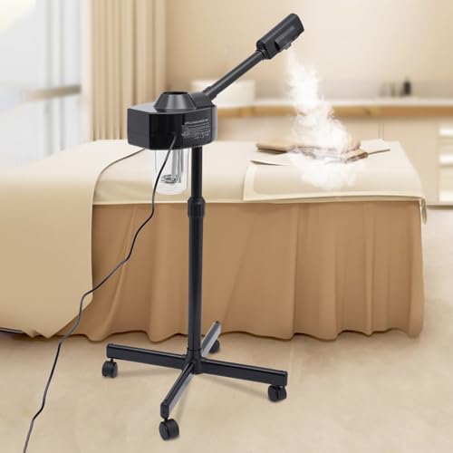 Professional Facial Steamer, 800W Portable Face Steamer with Wheels and Stable Base, Adjustable Facial Steamer for Beauty Salons, Spa Centers, Homes