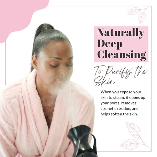 Rude Gal Beauty Facial Steamer for Deep Cleansing & Humidifier - Hot Mist Steamer for Face Spa Day Essential Beauty Product Suitable for Men and Women - Ionic Face Steamer Tool for Skin & Hair Care