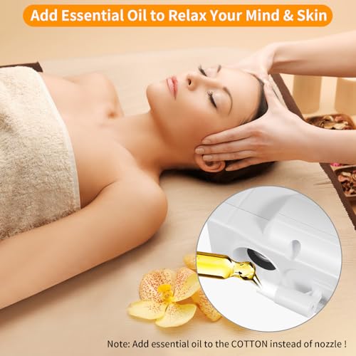 Professional Facial Steamer, Hot Mist Spray, Vaporizador Facial Steamer for Esthetician, Height Adjustable, SPA at Home, White