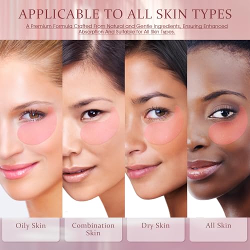 YOYORY Under Eye Patches Masks - for Fine Lines with Collagen and Hyaluronic Acid, Dark Circles,Eye bags,and Fade Wrinkles, puffiness Smoothing Skin Care Treatment for Women and Men, (60 Pcs) Pink