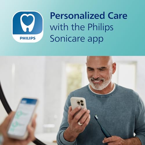 Philips Sonicare DiamondClean Smart 9500 Electric Toothbrush, Sonic Toothbrush with App, Pressure Sensor, Brush Head Detection, 5 Brushing Modes and 3 Intensity Levels, Black, Model HX9923/11