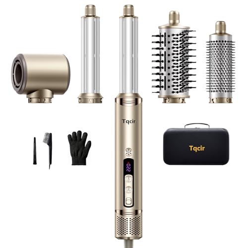 5-in-1 Professional Hair Dryer Brush, Powerful Multi-Styler with Auto-Wrap Curlers, Fast Drying Curling Straightening Volumizing Without Heat Damage, Storage Case Best Gift for Girl/Women