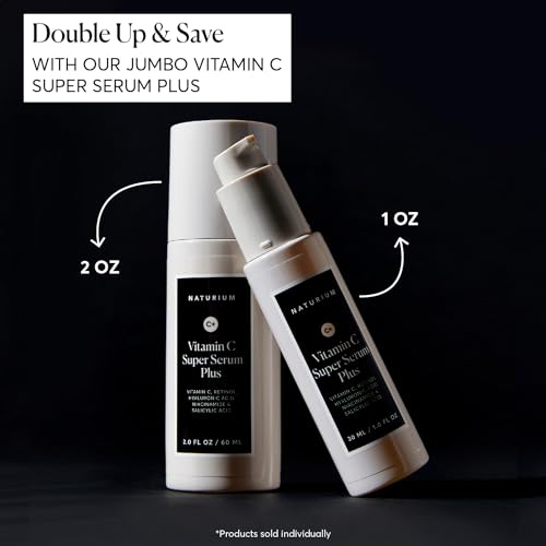 Naturium Vitamin C Super Serum Plus, Smoothing Face Care, plus Retinol, Hyaluronic Acid, Niacinamide & Salicylic Acid, 1 oz