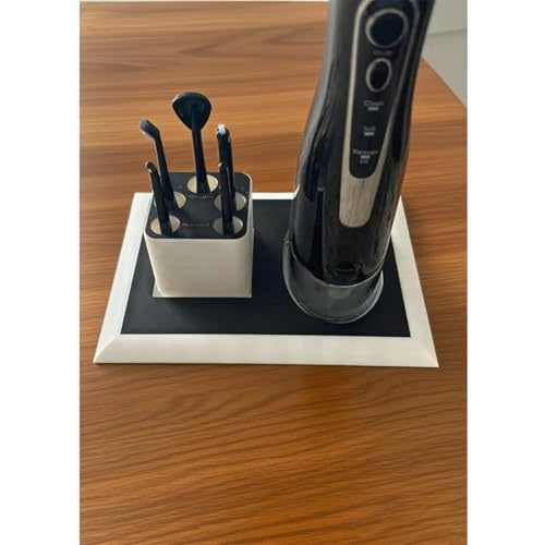Water Flosser Organizer Compatible for COSLUS Models, Multi-Tip Countertop Holder with Expanded Base, Non-Slip Design