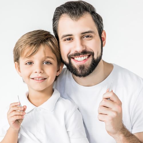 BBTO 100 Pcs Braces Dental Brush Flosser for Cleaner Interdental Brush Toothpick Tooth Flossing Head Oral Dental Toothpick Cleaners Cleaning Tool(White)