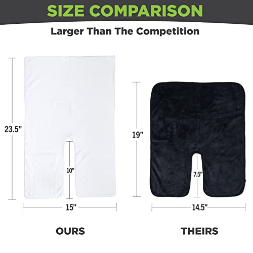 Facial Towels Professional Split Design Microfiber for Spa Steam Esthetician Supplies Salon and Barber Tools (All White)