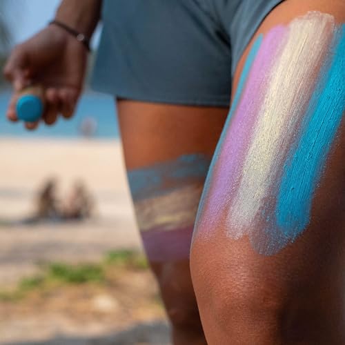 Colorful Zinc Sunscreen Sticks • All Natural • Non-Toxic • Reef Safe • Non-Staining • Plastic-Free Packaging, yellow, blue, and purple