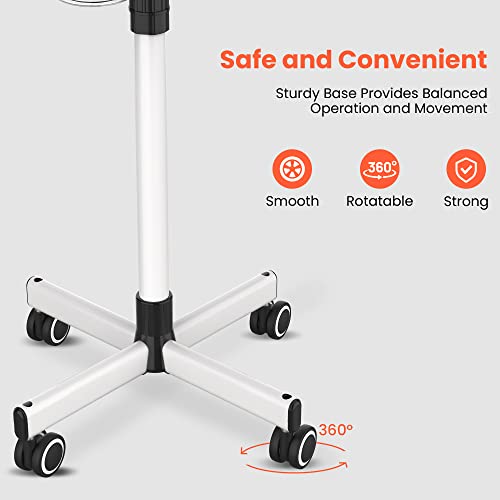 TASALON Professional Facial Steamer Tools for Esthetician, Skin Care and Deep Cleaning, 2 in 1 Face Machine with 3X Magnifying Foldable Arm, Ozone Face Steamer for Facial, Hot Mist Skincare, White