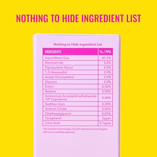 Good Molecules 5% Niacinamide Serum with Ectoin - Ultra Hydrating Serum to Target Enlarged Pores and Blemishes - Moisturizing, Pore Minimizer for Face - Skin Care