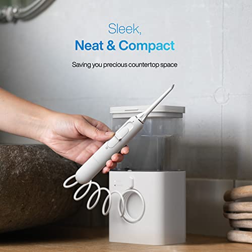 AquaSonic Aqua Flosser PRO | Professional Water Flosser with Large Capacity Reservoir | Oral Irrigator w/ 2 Modes, 10 Levels of Water Pressure, 4 Included Tips | Sleek & Compact