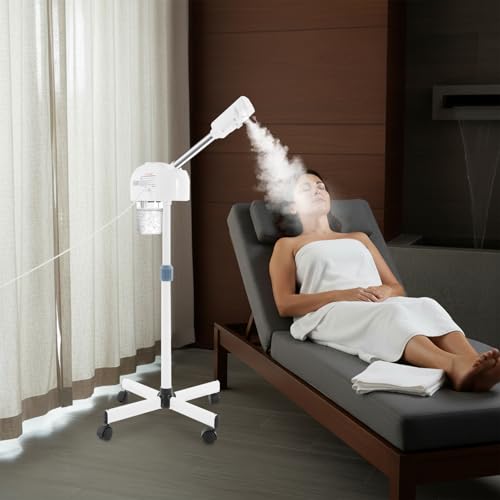 Professional Facial Steamer, Hot Mist Spray, Ozone Skin Care Machine, 360° Rotatable Nozzle, Vaporizador Facial Steamer for Home Use or Beauty Spa Deep Cleansing and Hydration, US Plug