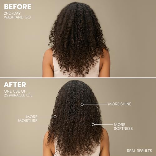 Mizani 25 Miracle Nourishing Hair Oil - for Curly Hair with Coconut Oil & Jojoba Oil, Adds Shine, Anti Frizz, Lighweight, Non-Greasy, Silicone-Free, Paraben-Free